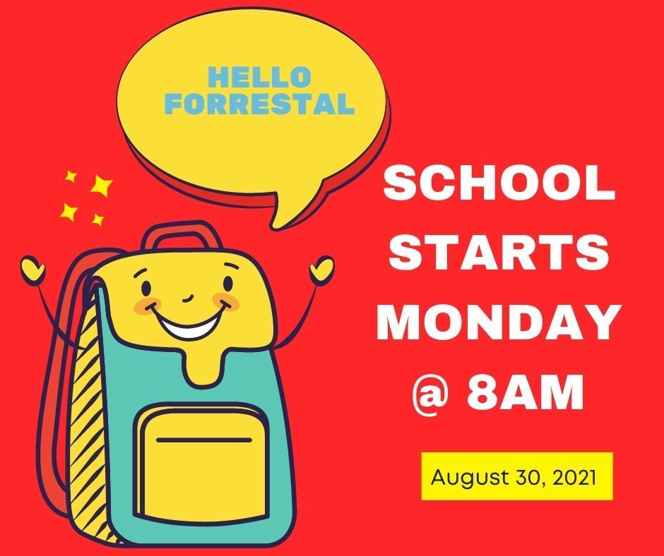 school starts monday @ 8am