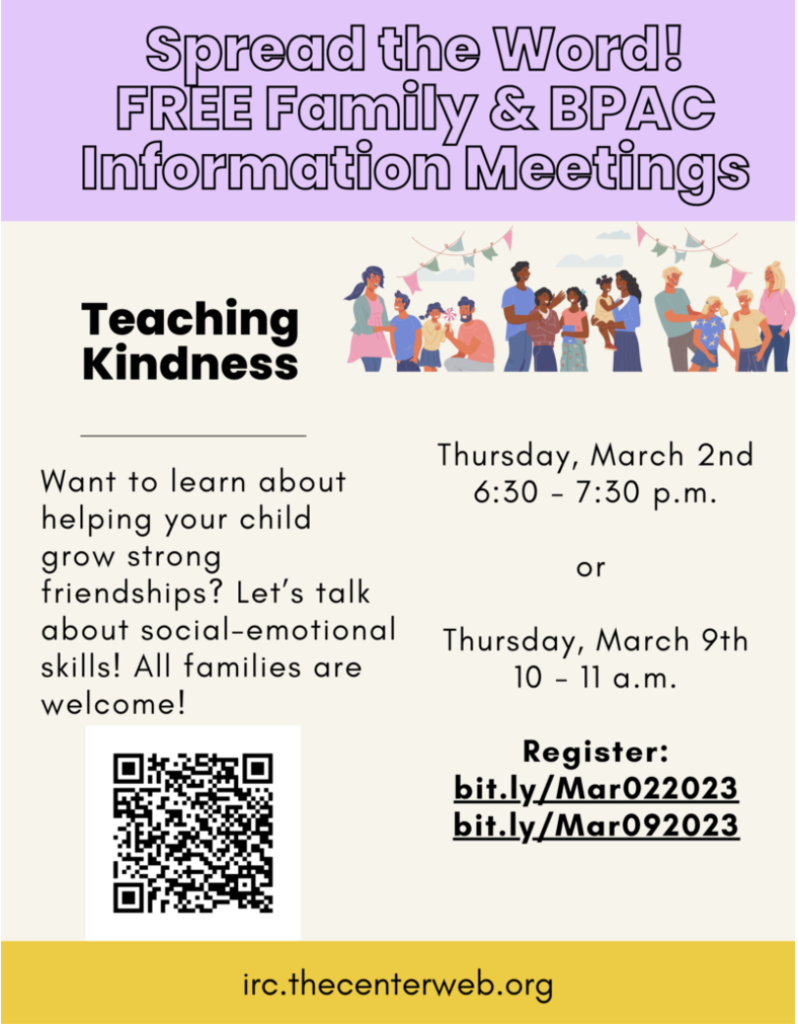 English- Spanish- teaching kindness workshop